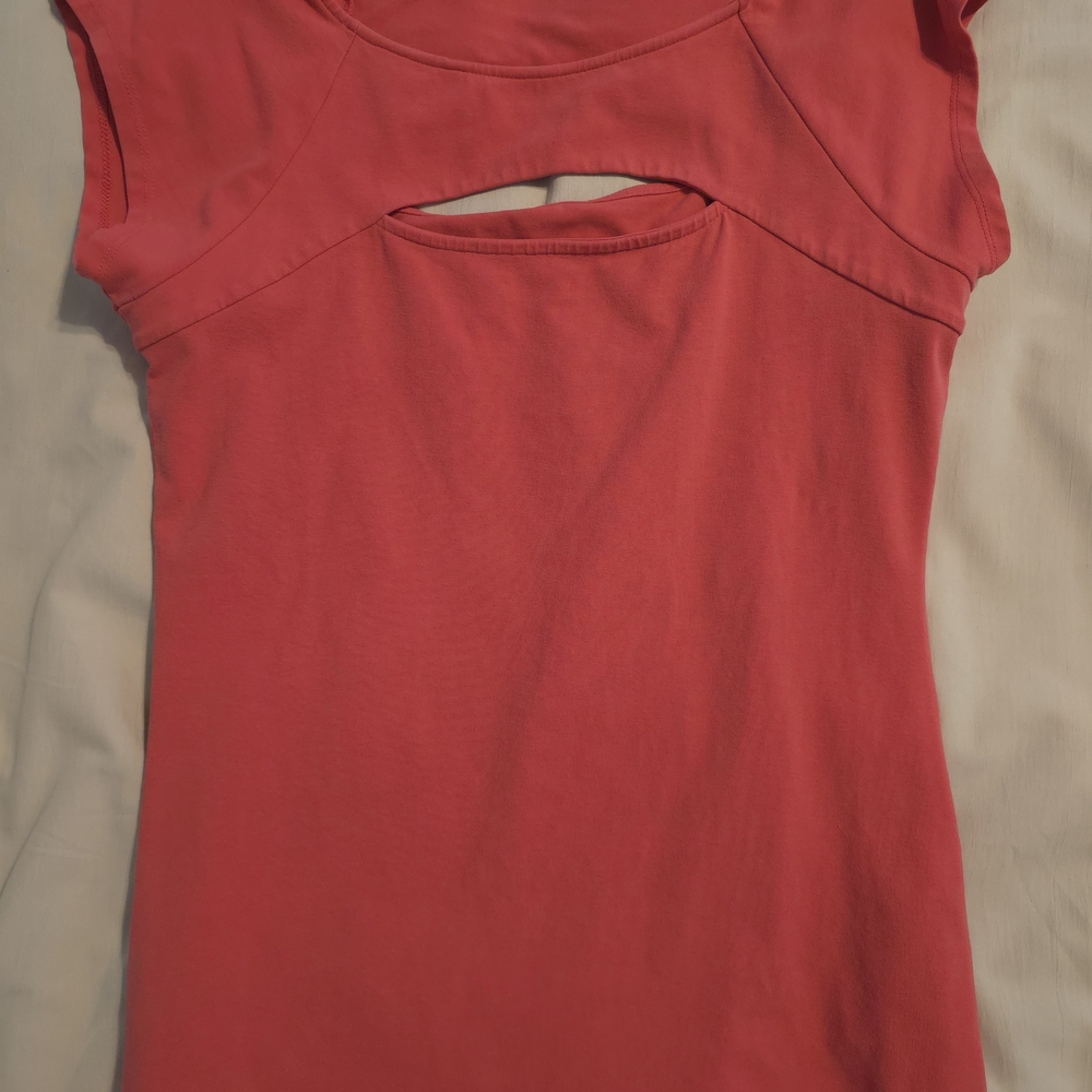 Guess Pink Cutout Tank Top For Women, Size L